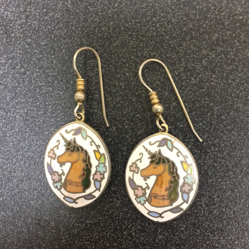 Unicorn Vintage Earrings